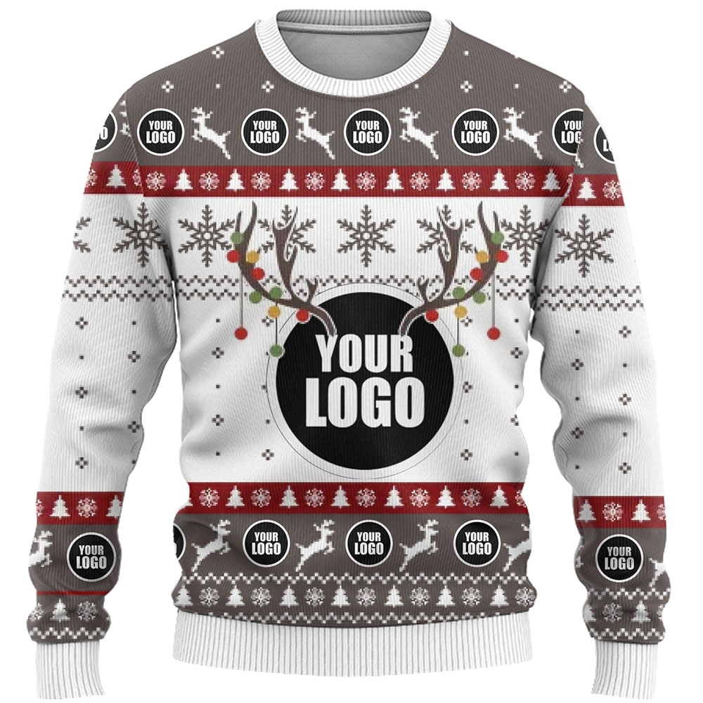 DYI Logo Or Face Ugly Christmas Sweater 3